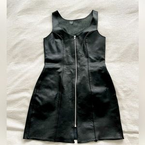 Allure leather zip dress